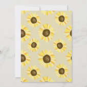 Zonnebloemen op uitnodiging van het Baby shower Ma (Achterkant)