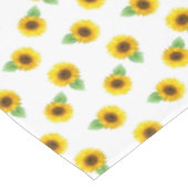 Zonnebloemen op wit tafelkleed (Gekanteld)