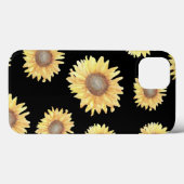 Zonnebloemen op zwart Case-Mate iPhone case (Achterkant (horizontaal))