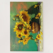 Zonnebloemen Oude meesters geschilderd Legpuzzel (Verticaal)