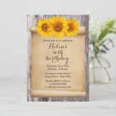  Zonnebloemen Oude Schoolpartij Kaart (Staand voorkant)