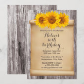  Zonnebloemen Oude Schoolpartij Kaart (Voorkant / Achterkant)