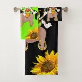 Zonnebloemen, paardendoekjes bad handdoek (Insitu)