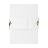 Zonnebloemen Paars Violet Floral Rustic Weddenscha Uitnodigingen Wikkel (Achterkant Voorbeeld)