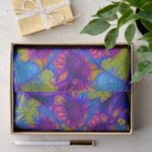 Zonnebloemen Paarse blauwe gele Abstracte ontkoppe Tissuepapier (Geschenk)