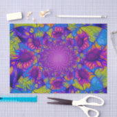 Zonnebloemen Paarse blauwe gele Abstracte ontkoppe Tissuepapier (Craft)