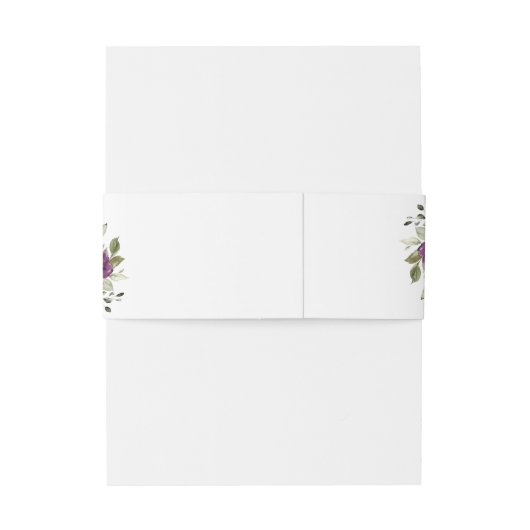 Zonnebloemen Paarse Violette Bloemige Rustieke Tro Uitnodigingen Wikkel (Achterkant Voorbeeld)