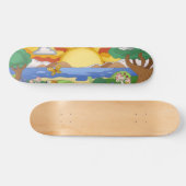  zonnebloemen, paddenstoelen en vlinders persoonlijk skateboard (Horizontaal)