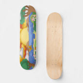  zonnebloemen, paddenstoelen en vlinders persoonlijk skateboard (Voorkant)