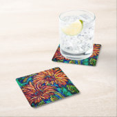 Zonnebloemen Papier Coasters Kartonnen Onderzetters (Insitu)