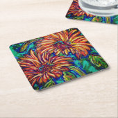 Zonnebloemen Papier Coasters Kartonnen Onderzetters (Schuin)
