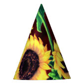 Zonnebloemen papier Party Pet Feesthoedjes (Voorkant)