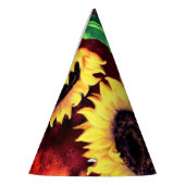 Zonnebloemen papier Party Pet Feesthoedjes (Links)
