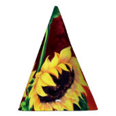 Zonnebloemen papier Party Pet Feesthoedjes (Rechts)