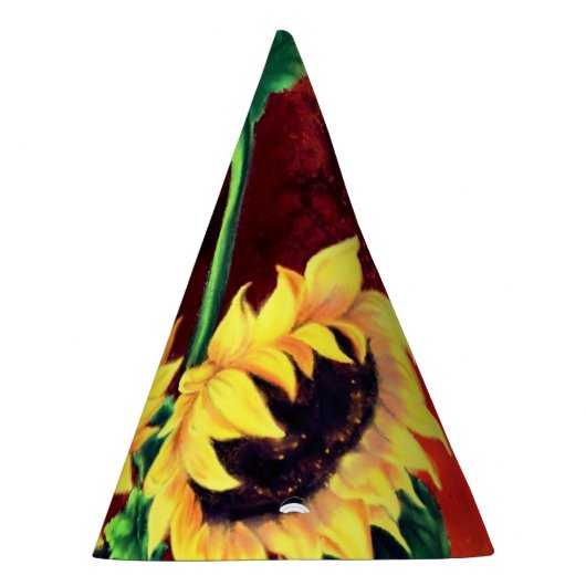 Zonnebloemen papier Party Pet Feesthoedjes (Rechts)