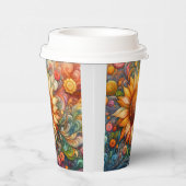 Zonnebloemen Papieren Bekers (Rechts)