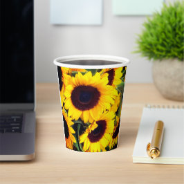 Zonnebloemen Papieren Bekers