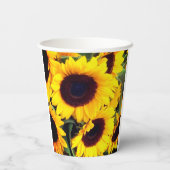Zonnebloemen Papieren Bekers (Achterkant)