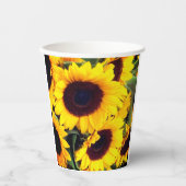 Zonnebloemen Papieren Bekers (Voorkant)