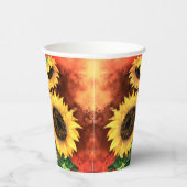 Zonnebloemen papieren bekers (Rechts)