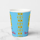 Zonnebloemen Papieren Bekers (Rechts)