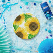 Zonnebloemen Papieren Bordje (Feest)