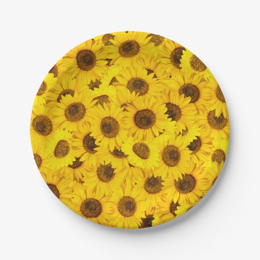 Zonnebloemen Papieren Bordje (Voorkant)