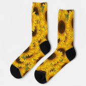 Zonnebloemen Patroon Crew Sokken (Links)