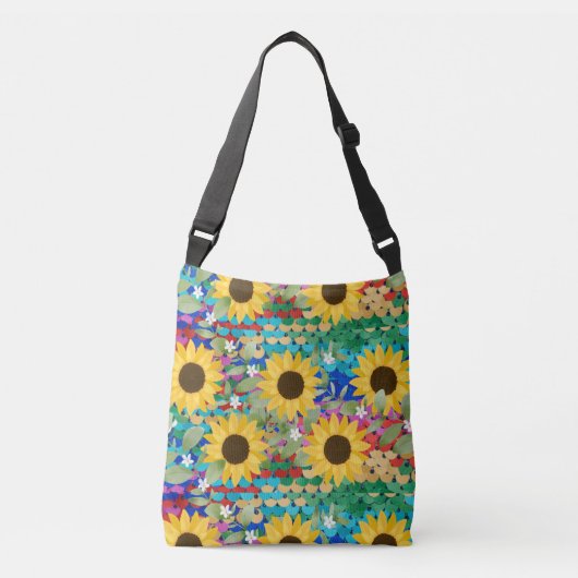 ZONNEBLOEMEN PATROON CROSSBODY TAS (Voorkant)