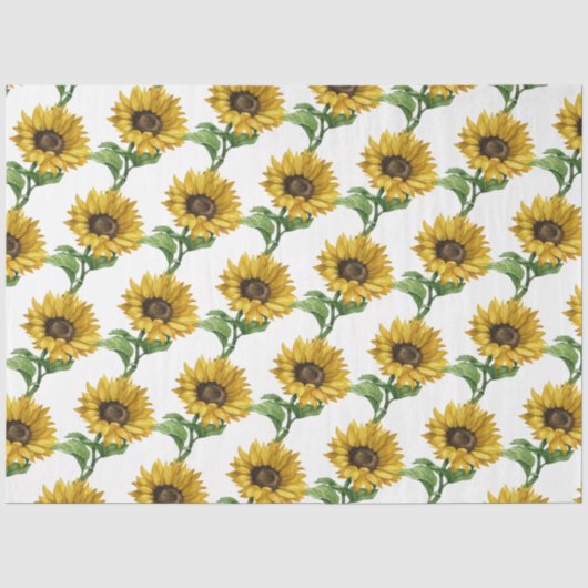 Zonnebloemen patroon decoupage tissuepapier (Voorkant)