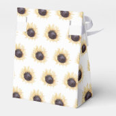 Zonnebloemen Patroon Gepersonaliseerde bruiloft of Bedankdoosjes (Achterkant)