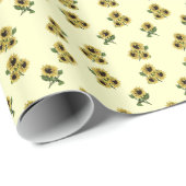 Zonnebloemen Patroon Gift Wrap papier (Rol Hoek)