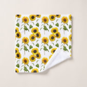 Zonnebloemen Patroon Landwashanddoekset Bad Handdoek (Wasdoekje)