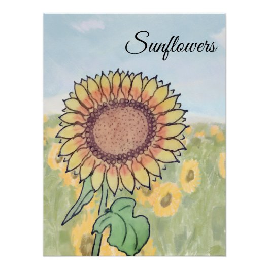 Zonnebloemen perfect poster (Voorkant)