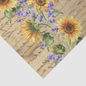 Zonnebloemen  Perkament Achtergrond Decoupage Tissuepapier (Detail)