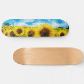 Zonnebloemen Persoonlijk Skateboard (Horizontaal)