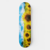 Zonnebloemen Persoonlijk Skateboard (Voorkant)