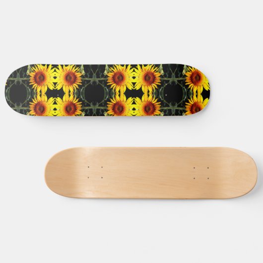 Zonnebloemen Persoonlijk Skateboard (Horizontaal)