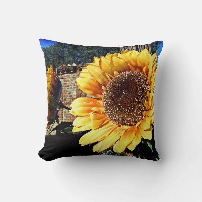 Zonnebloemen Pillow Kussen (Voorkant)