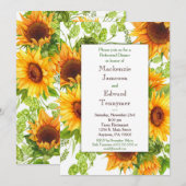 Zonnebloemen - Plechtige vergadering Kaart (Voorkant / Achterkant)