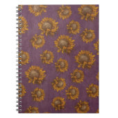  zonnebloemen Plum Paars Rustige Zonnebloem Notitieboek (Voorkant)