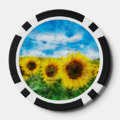 Zonnebloemen Pokerchips (Achterkant)