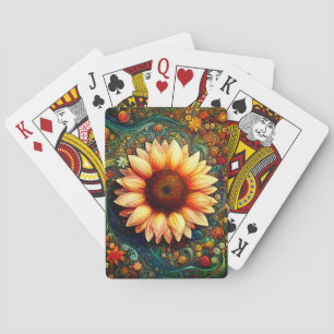 Zonnebloemen Pokerkaarten