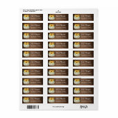 Zonnebloemen Pompoen Retouradres Label (Full Sheet)