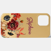 Zonnebloemen Pompoenen Bourgondië Herfst Bloem Naa Case-Mate iPhone Case (Achterkant (horizontaal))