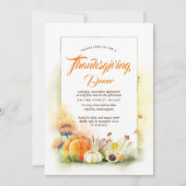 Zonnebloemen Pompoenen Herfst Thanksgiving Diner Kaart (Voorkant)