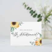 Zonnebloemen pompoenen zijn mijn Junior Bridesmaïd Briefkaart (Staand voorkant)