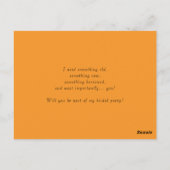 Zonnebloemen pompoenen zijn mijn Junior Bridesmaïd Briefkaart (Achterkant)