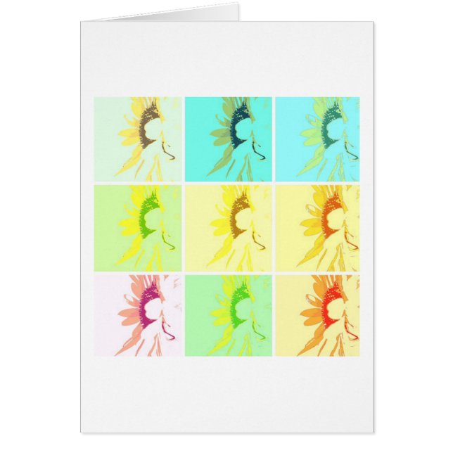 Zonnebloemen Pop Art (Voorkant)