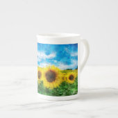 Zonnebloemen Porselein Kop (Voorkant rechts)